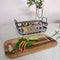 Wooden Chopping Board with Storage Basket 