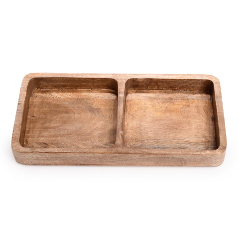 Cyrus Wooden Serving Platter with 2 Section