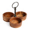 Cyrus 3-section Wooden Nut Bowl  |Wooden Nut Bowl