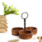 Cyrus 3-section Wooden Nut Bowl | Wooden Nut Bowl