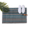 SANDSTONE STRIPE Reversible Cotton Bath mat