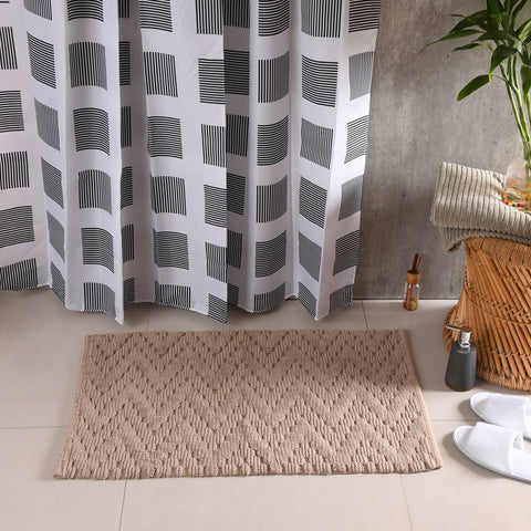 Chevron Cotton Anti Slip Bath mat