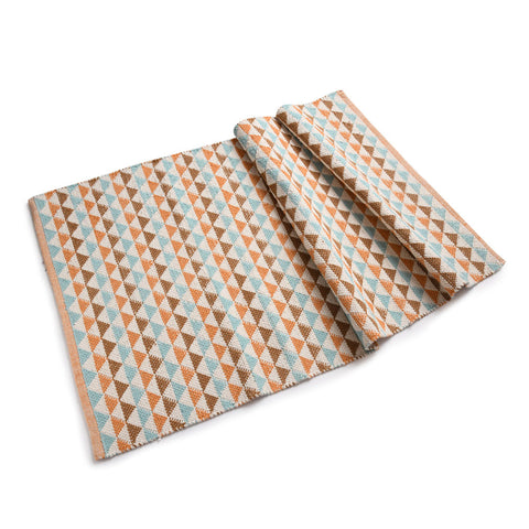 New Triangle Cotton Woven Rug | woven cotton rug