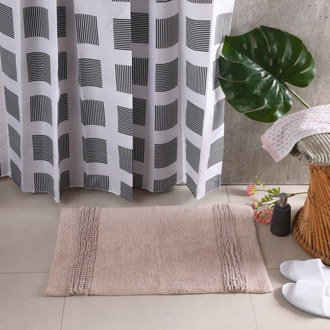 FRILL BORDER Cotton Anti Slip Bath mat